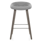 Taburete Terciopelo Madera - Epic Gris