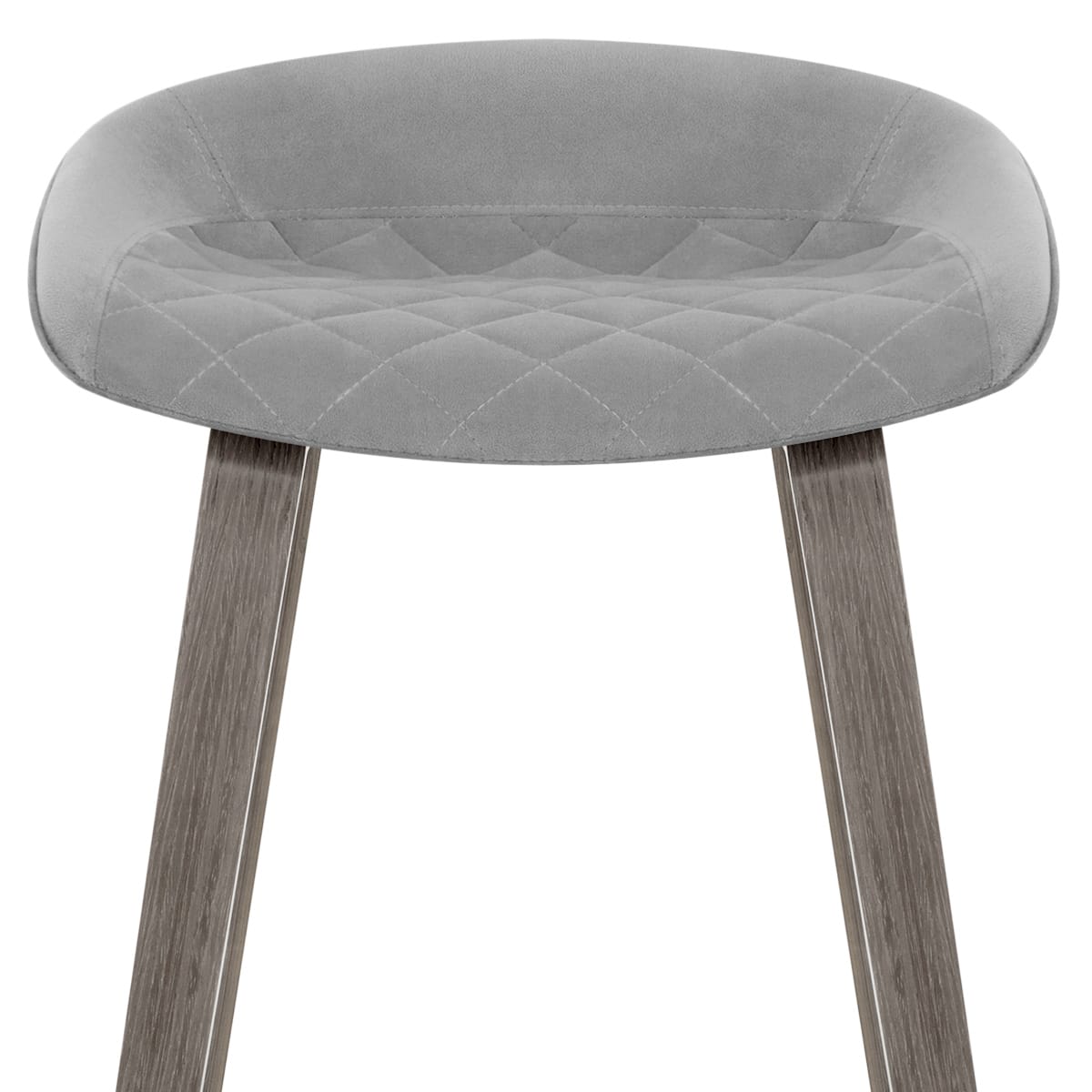 Taburete Terciopelo Madera - Epic Gris