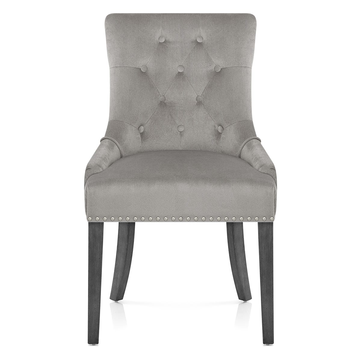 Silla Terciopelo Madera - Etienne Gris