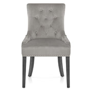 Silla Terciopelo Madera - Etienne Gris