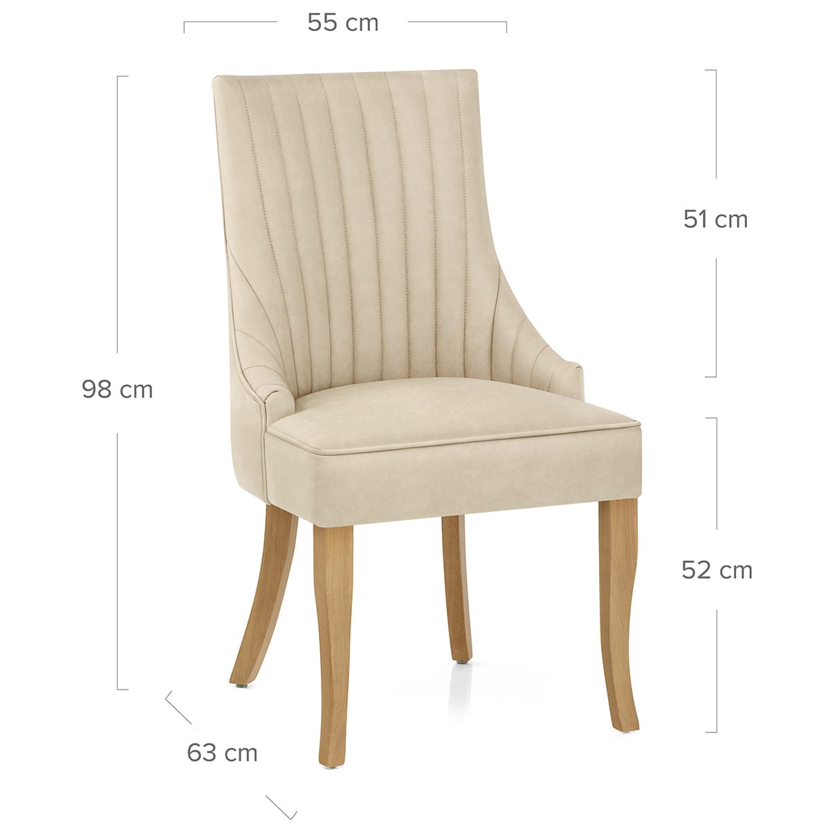 Silla Cuero Sintético - Eton Crema
