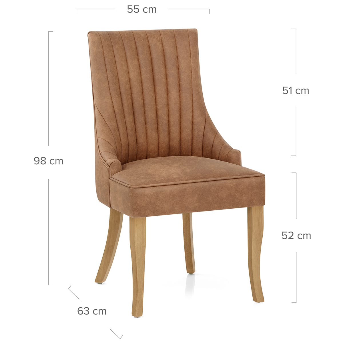 Silla Cuero Sintético - Eton Marrón