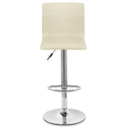Silla de Bar Cuero Auténtico Cromo - Fabio Crema