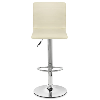 Silla de Bar Cuero Auténtico Cromo - Fabio Crema