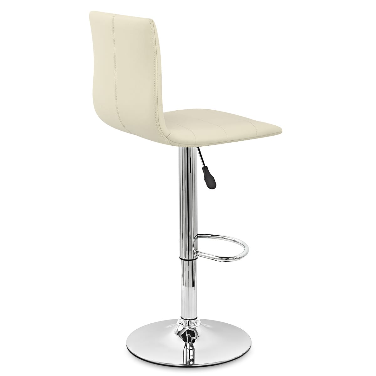 Silla de Bar Cuero Auténtico Cromo - Fabio Crema