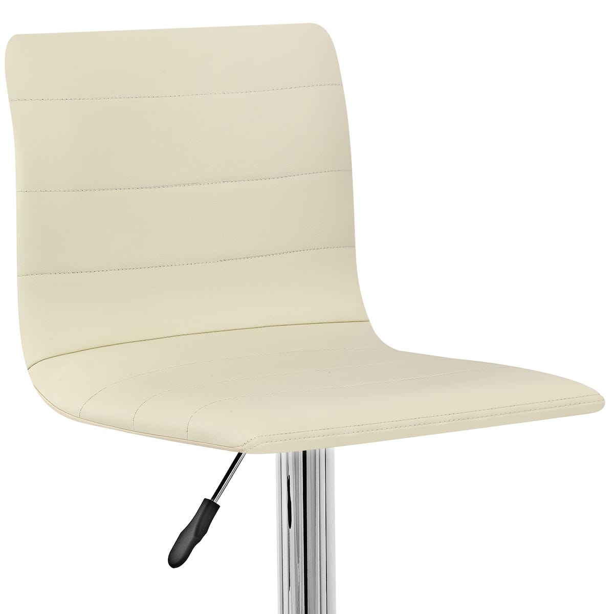 Silla de Bar Cuero Auténtico Cromo - Fabio Crema