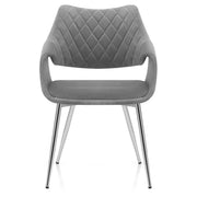 Silla Terciopelo Cromo - Fairfield Gris
