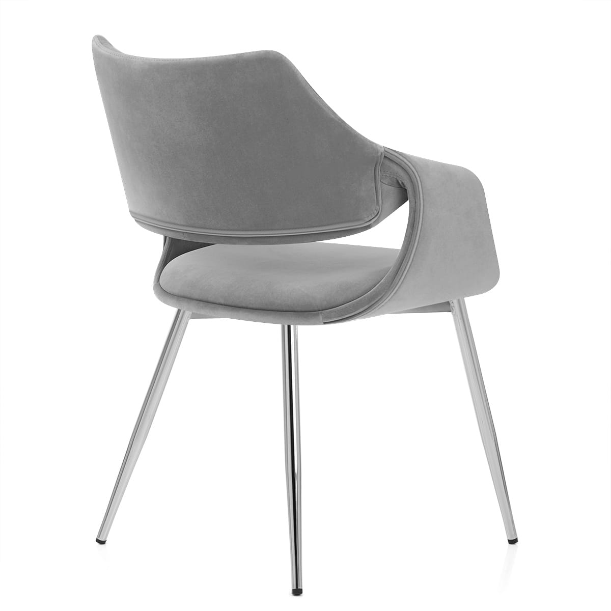Silla Terciopelo Cromo - Fairfield Gris