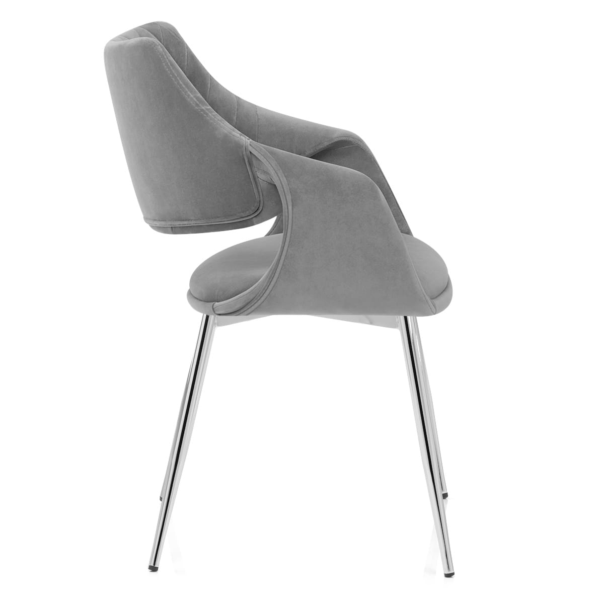 Silla Terciopelo Cromo - Fairfield Gris