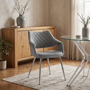 Silla Terciopelo Cromo - Fairfield Gris