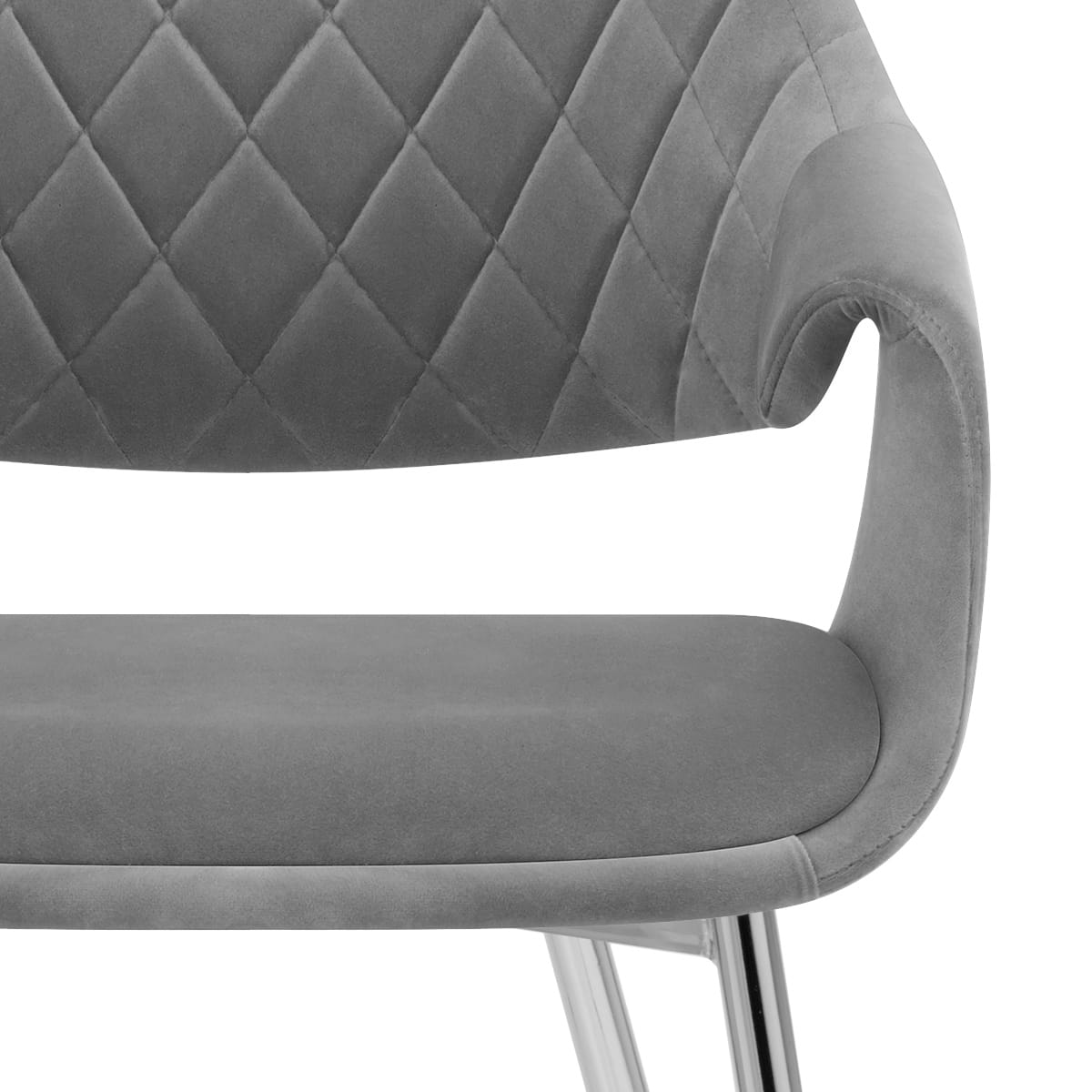 Silla Terciopelo Cromo - Fairfield Gris