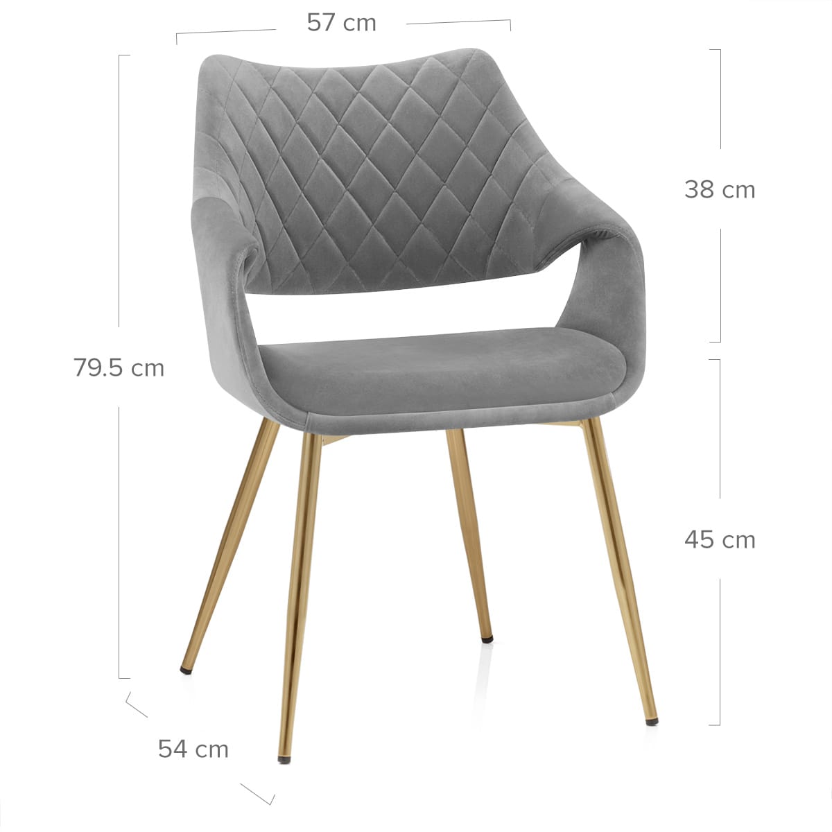 Silla Terciopelo - Fairfield Gris