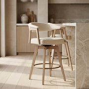 Taburete Tela Roble - Falco Crema
