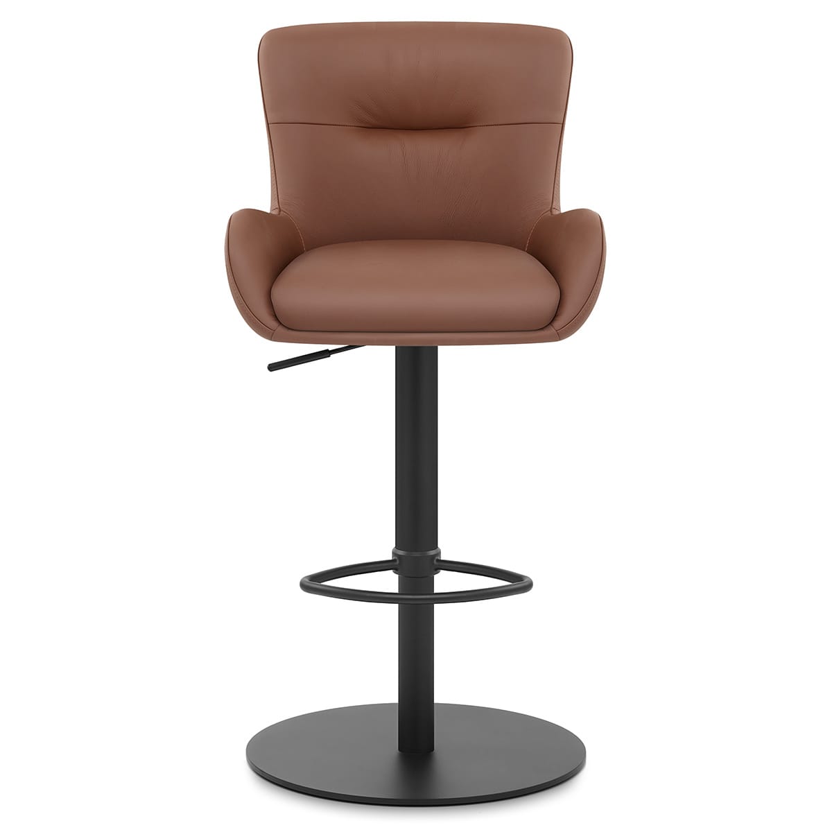 Taburete Cuero Auténtico - Faraday Marrón