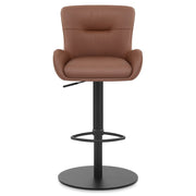 Taburete Cuero Auténtico - Faraday Marrón