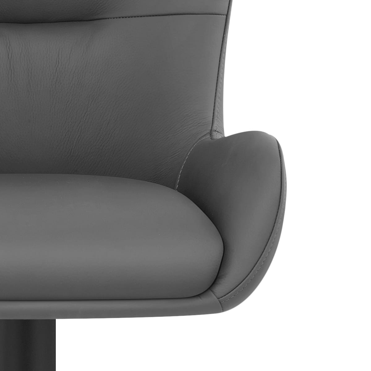 Taburete Cuero Auténtico - Faraday Gris Oscuro