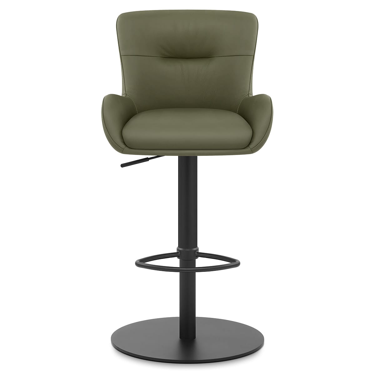 Taburete Cuero Auténtico - Faraday Verde