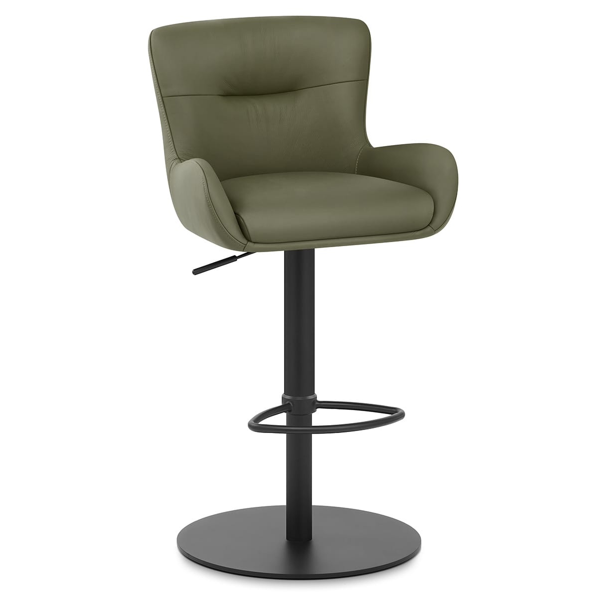 Taburete Cuero Auténtico - Faraday Verde