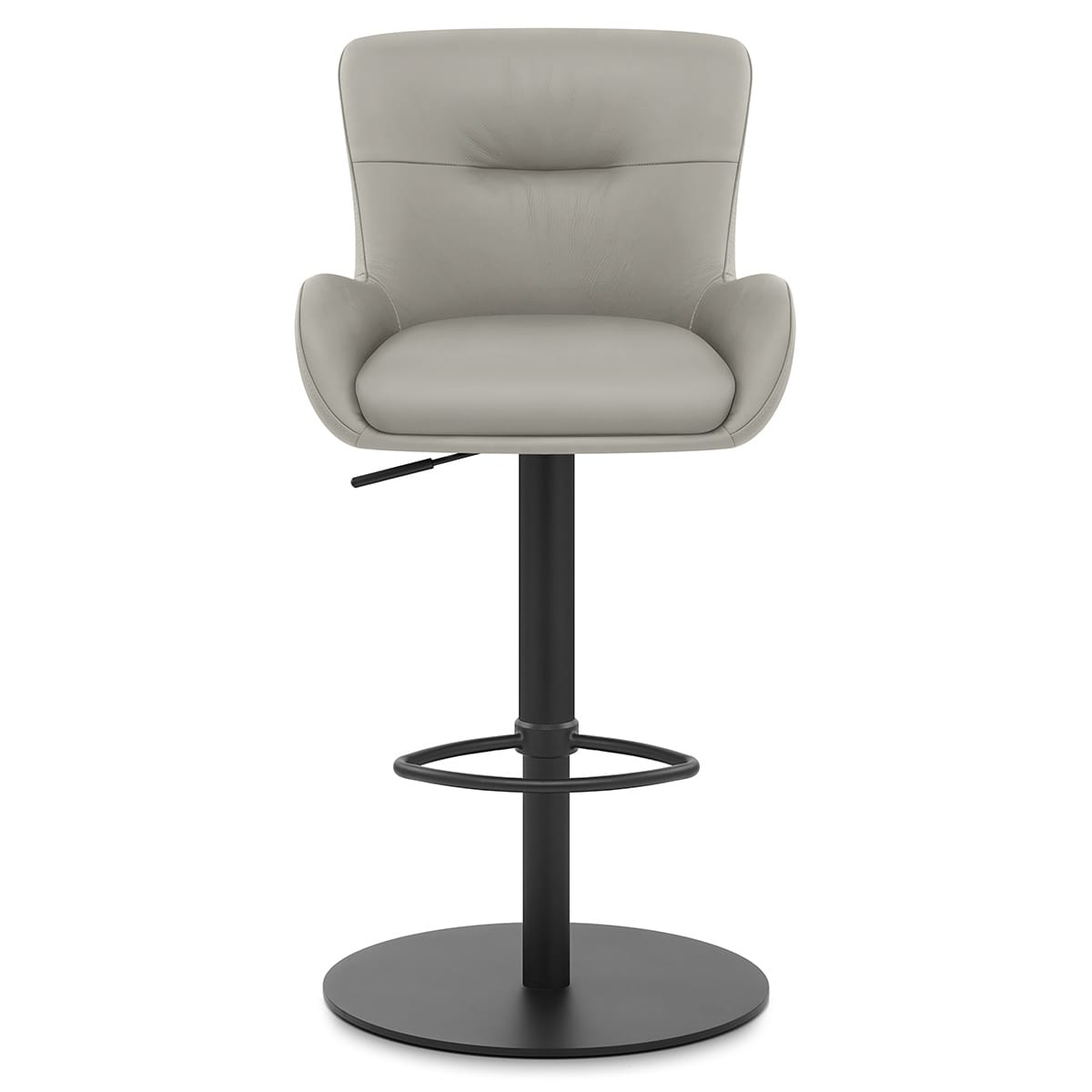 Taburete Cuero Auténtico - Faraday Gris