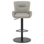 Taburete Cuero Auténtico - Faraday Gris