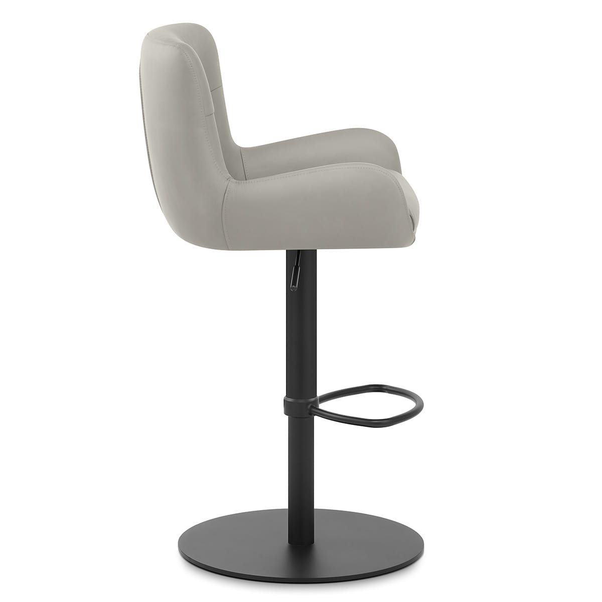 Taburete Cuero Auténtico - Faraday Gris