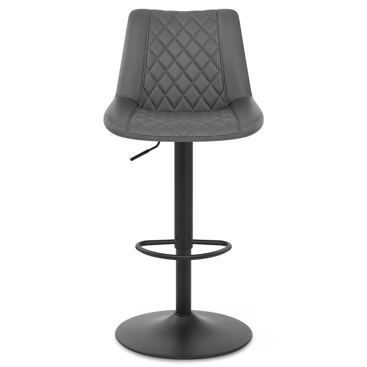 Taburete Cuero Sintético - Faro Gris