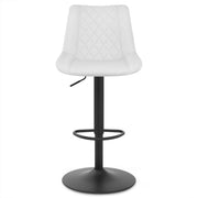 Taburete Cuero Sintético - Faro Blanco