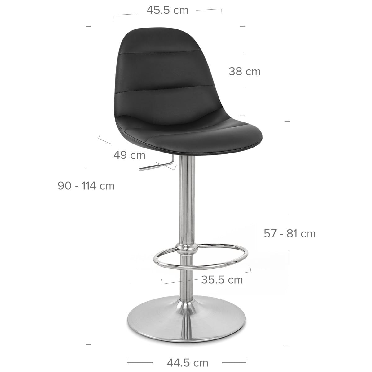 Taburete Polipiel Satinado - Ferrero Negro