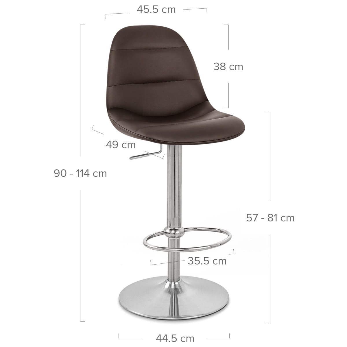 Taburete Polipiel Satinado - Ferrero Marrón