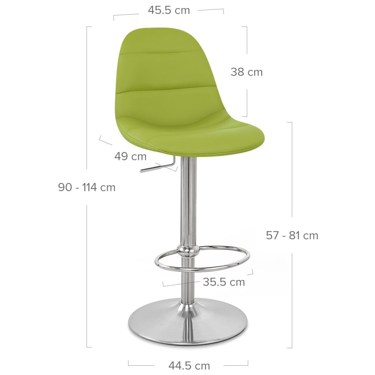 Taburete Polipiel Satinado - Ferrero Verde