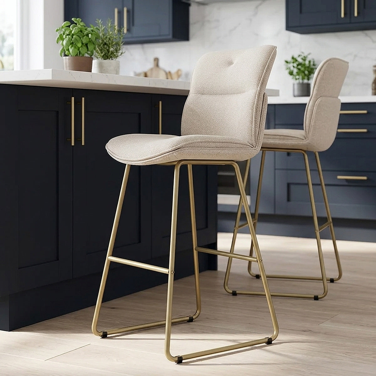 Taburete Oro - Finley Crema