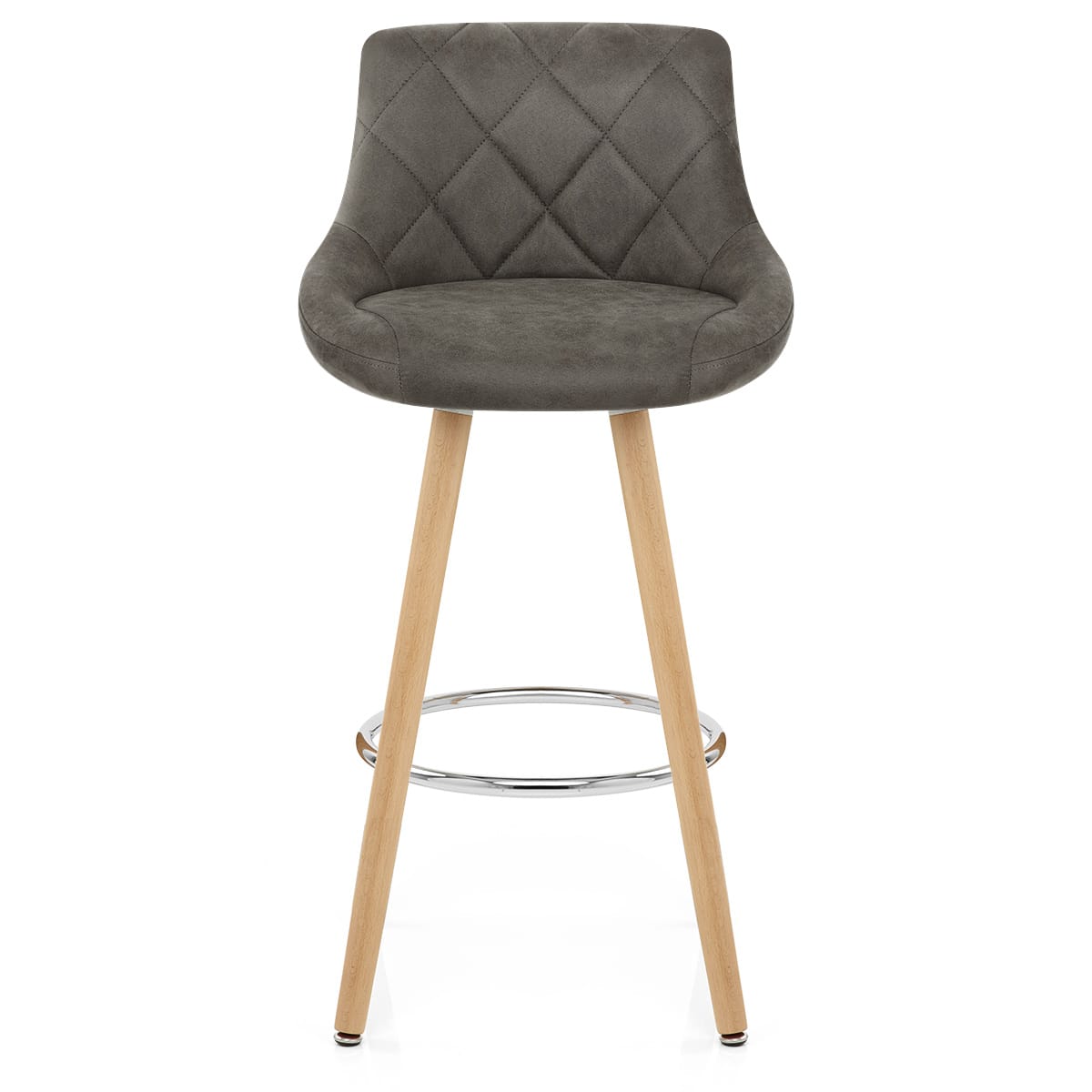 Taburete Cuero Sintético - Fuse Gris Oscuro