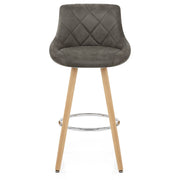 Taburete Cuero Sintético - Fuse Gris Oscuro