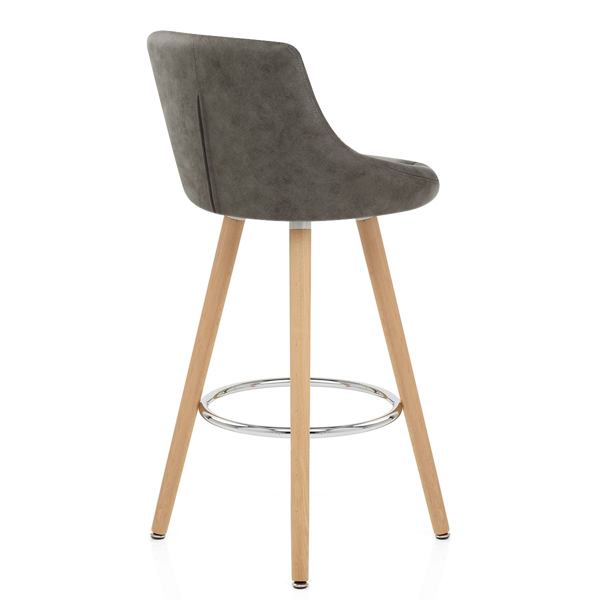 Taburete Cuero Sintético - Fuse Gris Oscuro