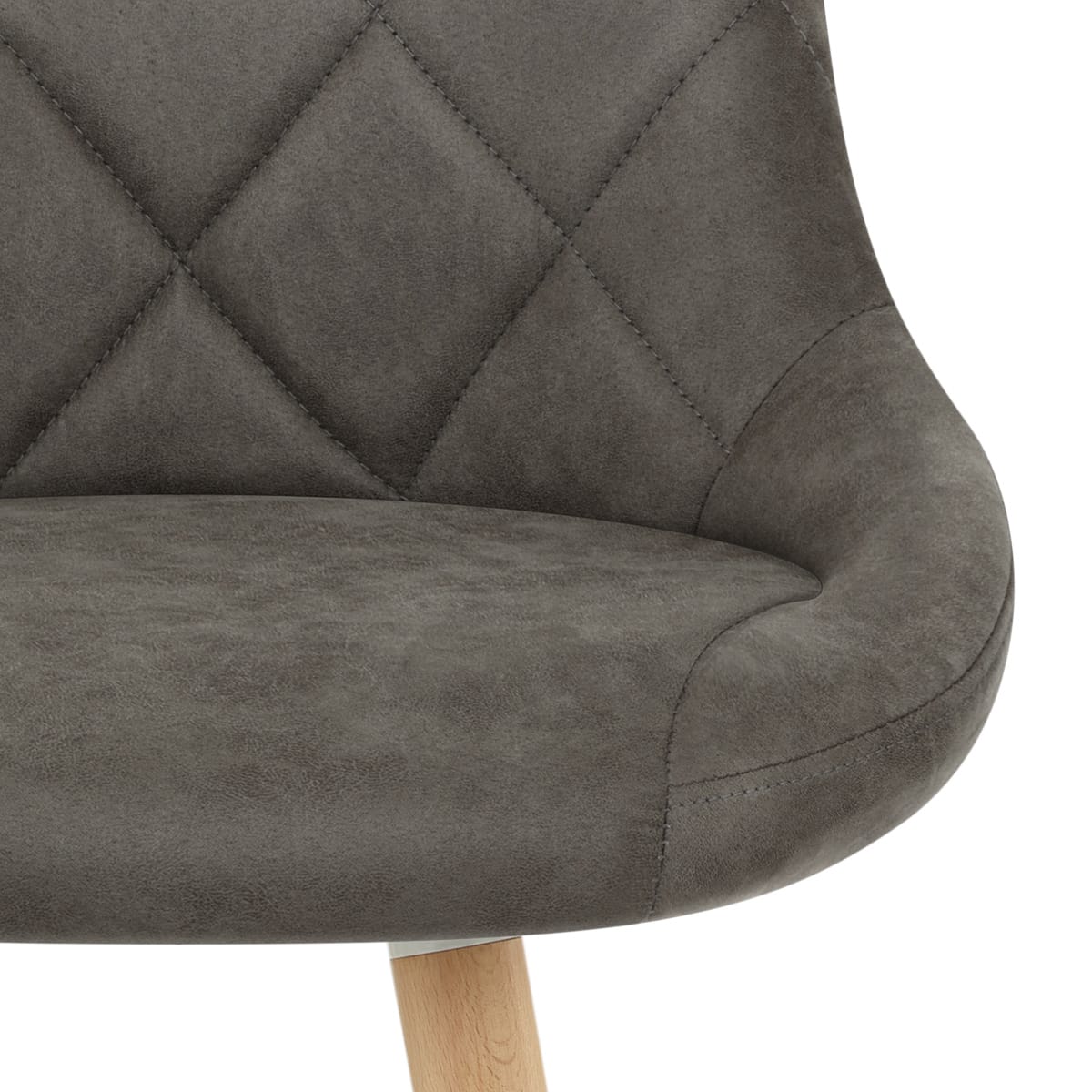 Taburete Cuero Sintético - Fuse Gris Oscuro