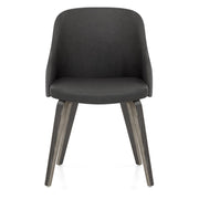 Silla Polipiel Madera - Fusión Gris Gris