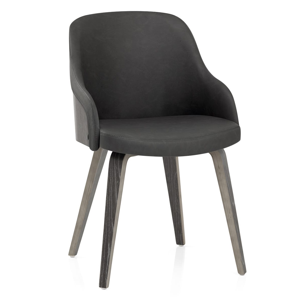 Silla Polipiel Madera - Fusión Gris Gris