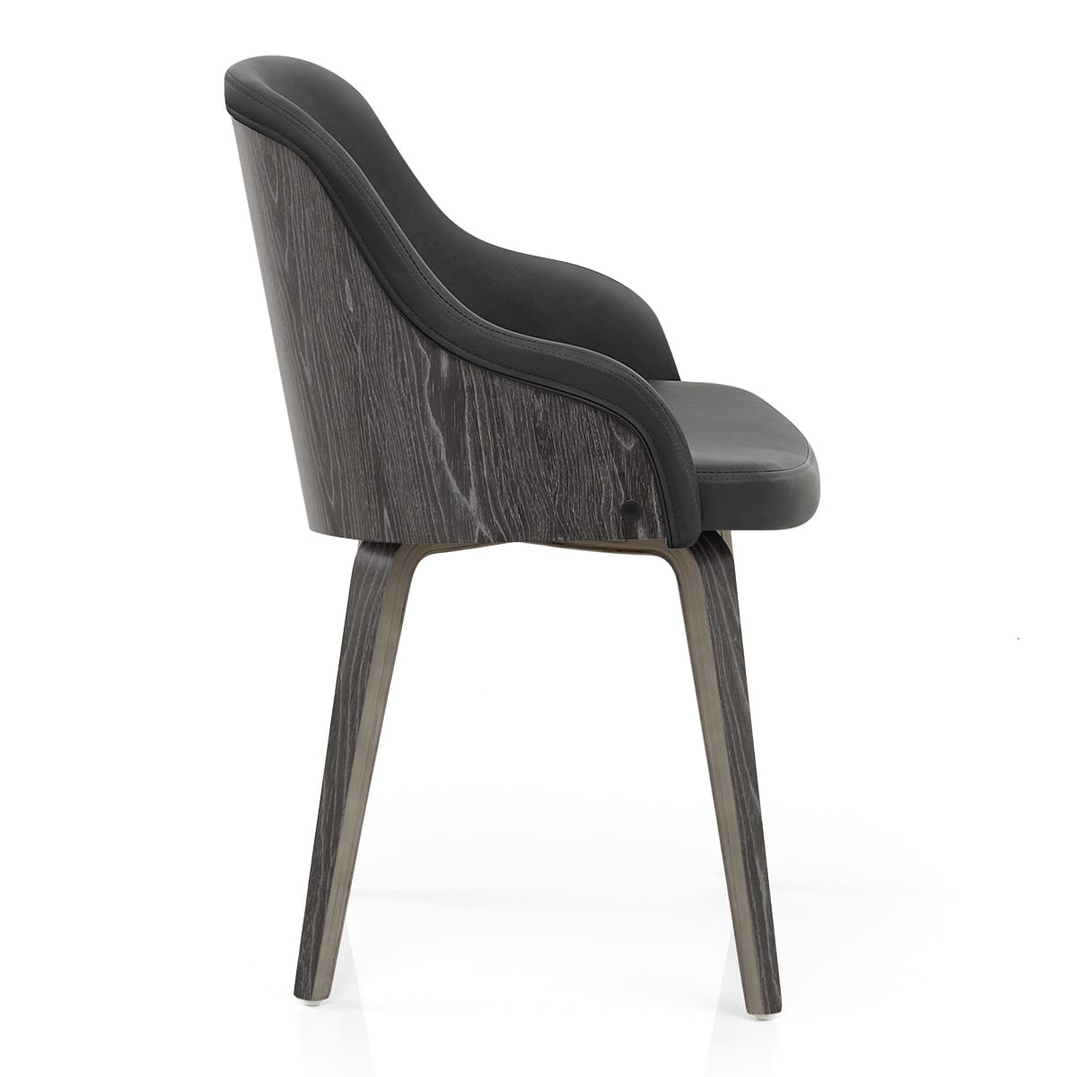Silla Polipiel Madera - Fusión Gris Gris