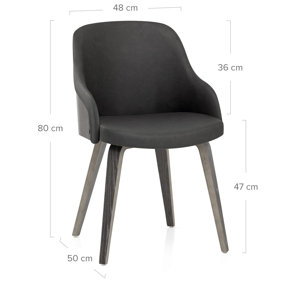 Silla Polipiel Madera - Fusión Gris Gris