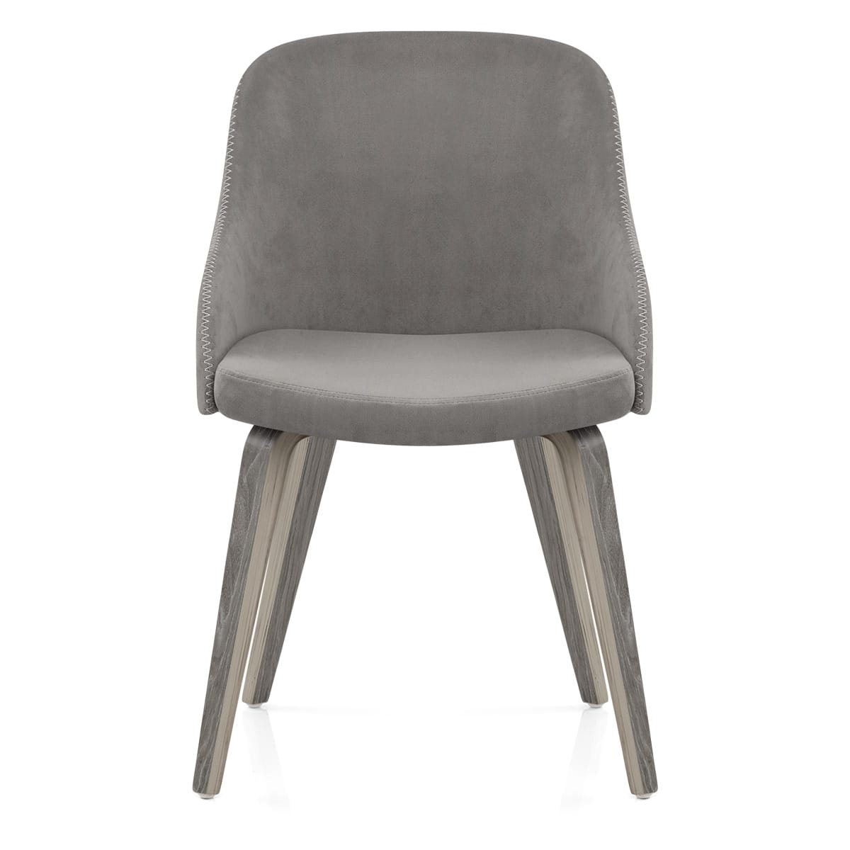 Silla Madera - Fusión Terciopelo Gris