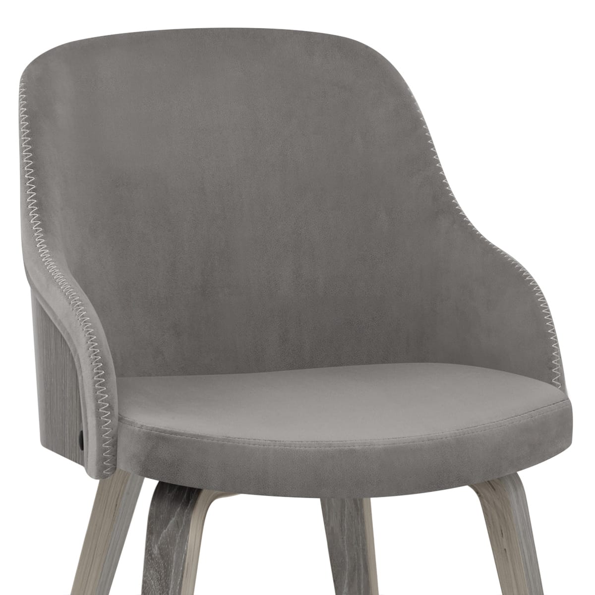 Silla Madera - Fusión Terciopelo Gris