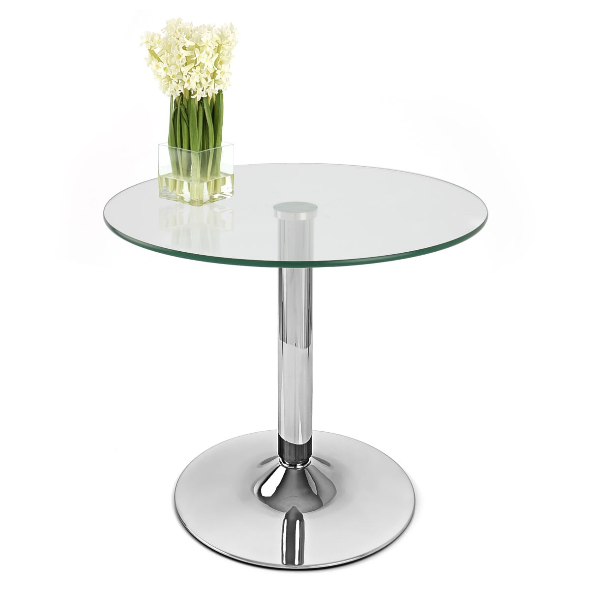 Mesa Cristal Cromo - Glaciar Baja Transparente