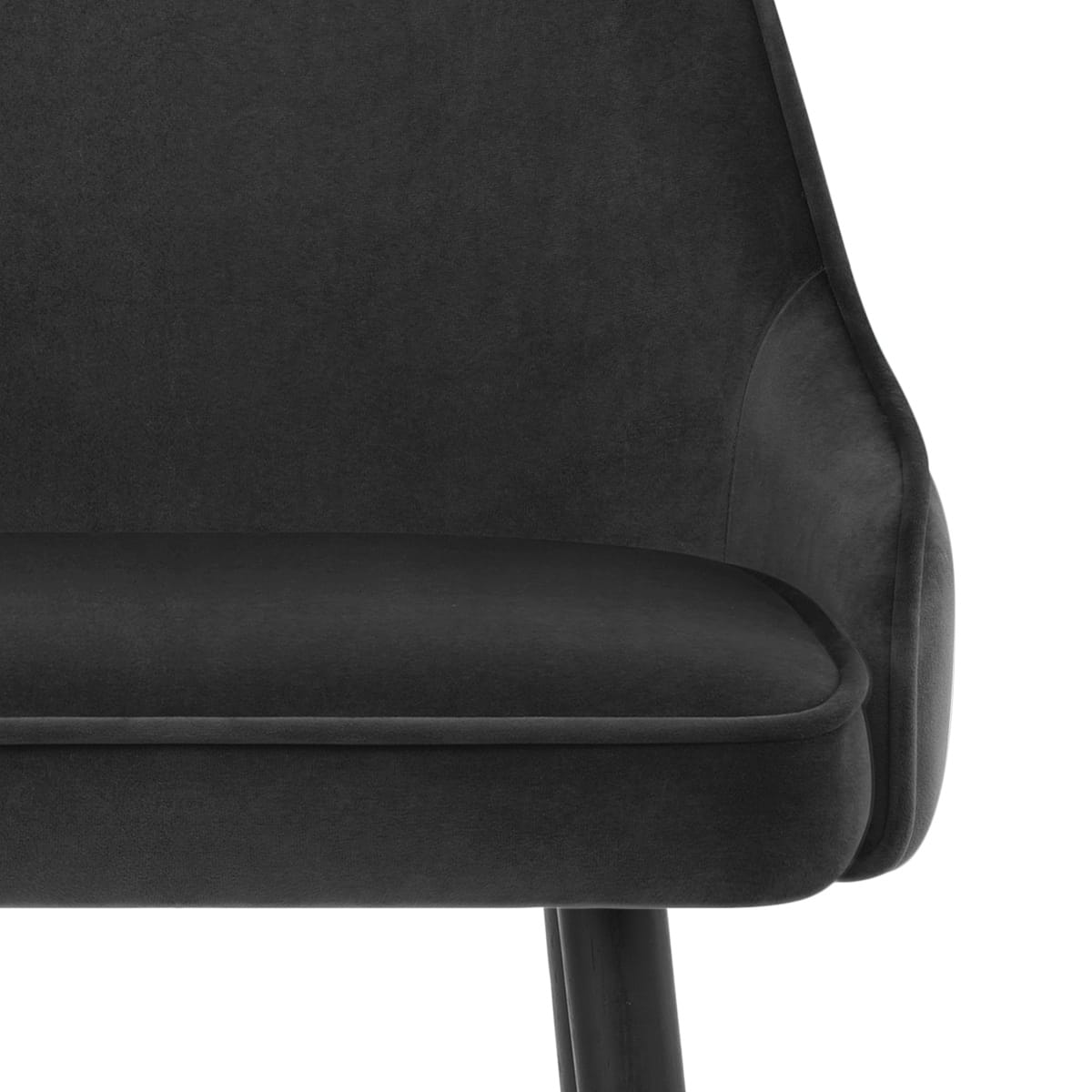 Taburete Terciopelo Dorado - Glam Negro