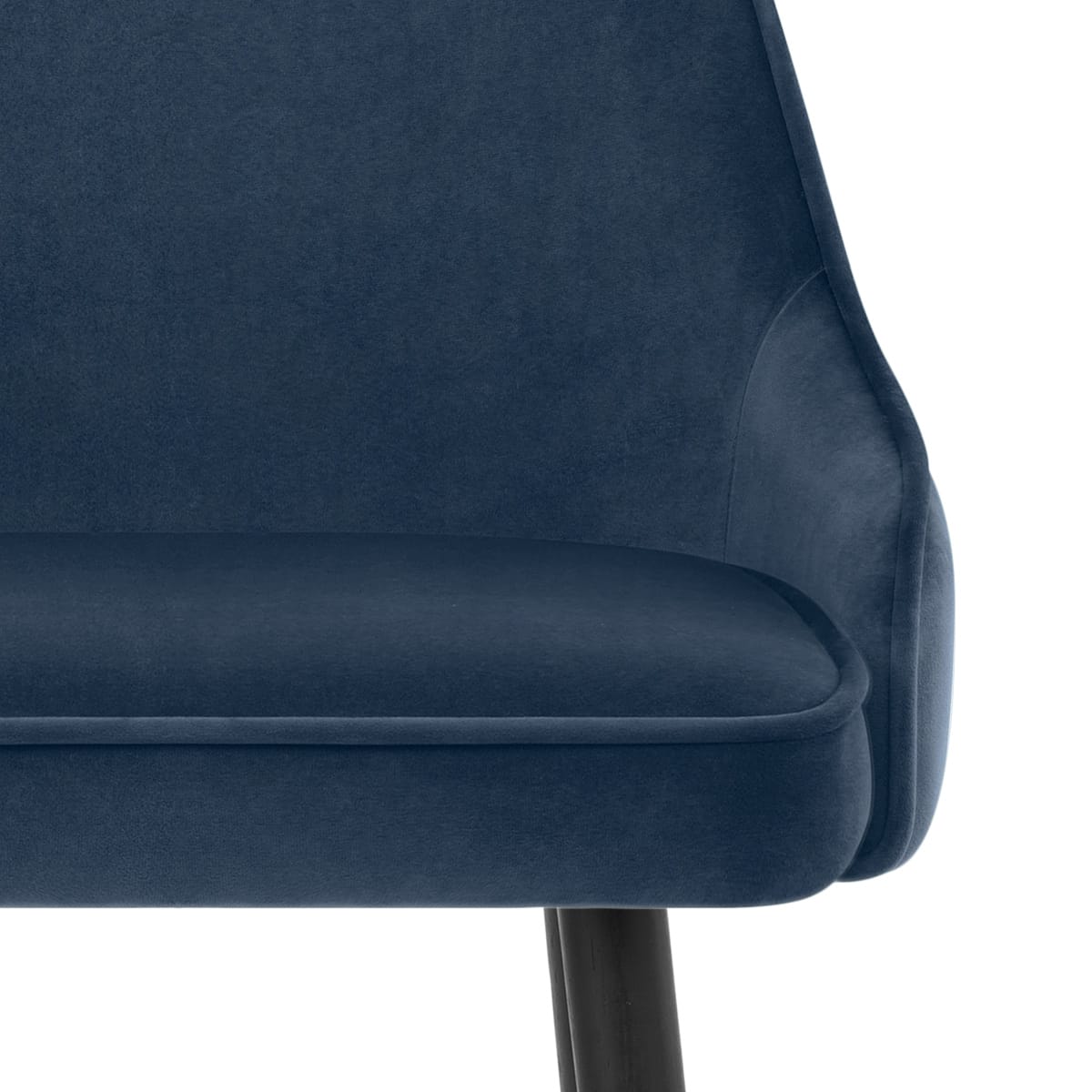 Taburete Terciopelo Madera - Glam Azul