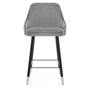 Taburete Terciopelo Madera - Glam Gris