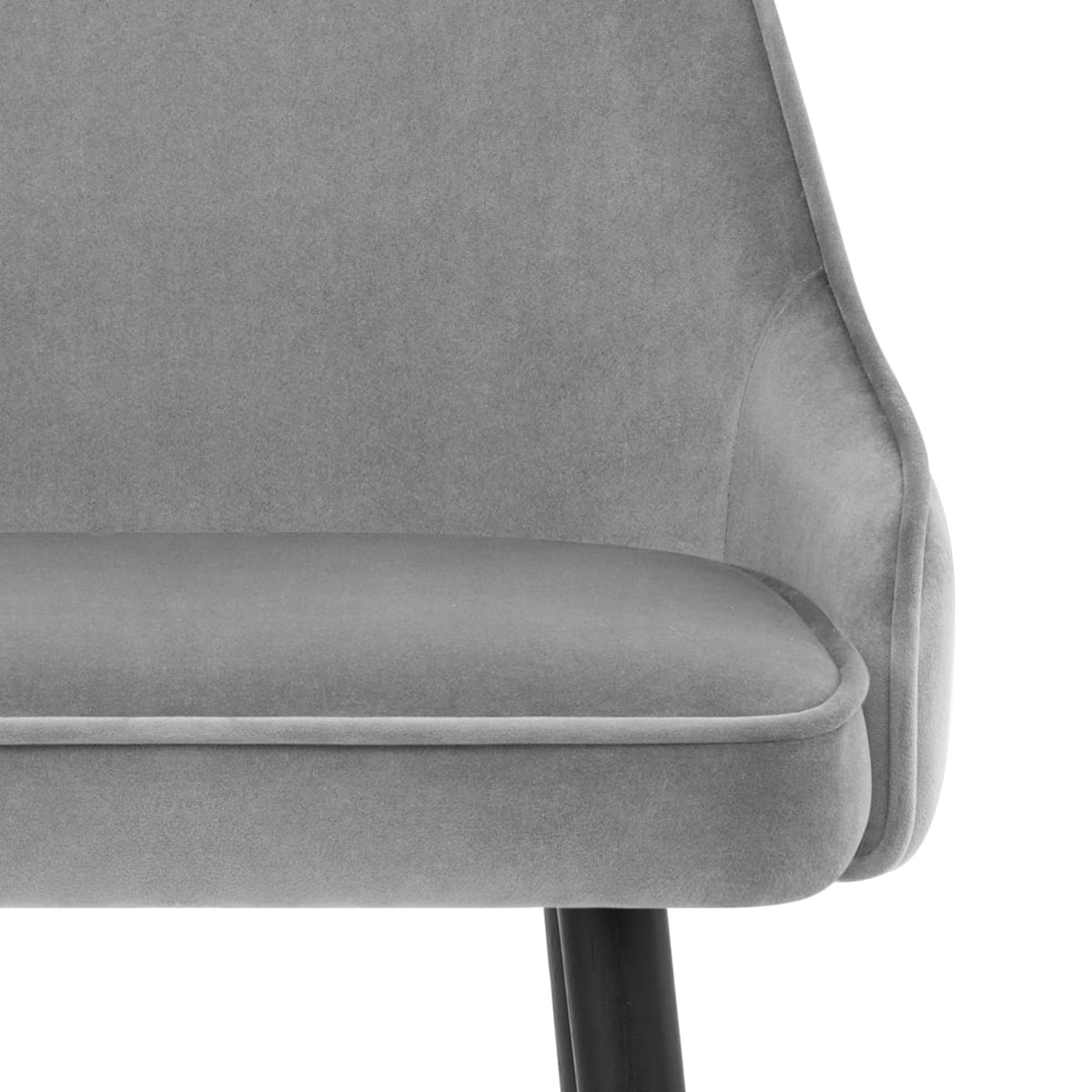 Taburete Terciopelo Madera - Glam Gris