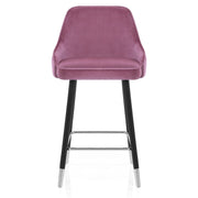 Taburete Terciopelo Madera - Glam Violeta