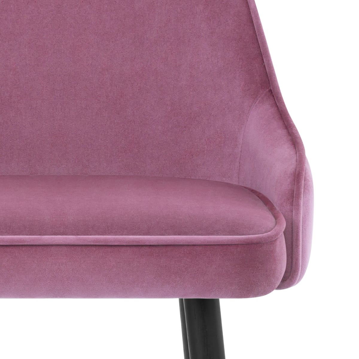 Taburete Terciopelo Madera - Glam Violeta