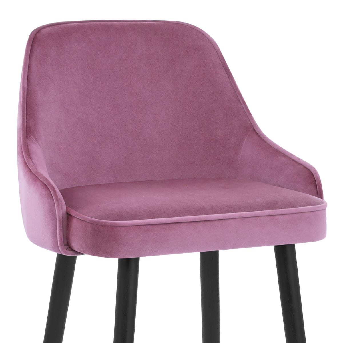 Taburete Terciopelo Madera - Glam Violeta