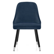 Silla Terciopelo Madera - Glam Azul